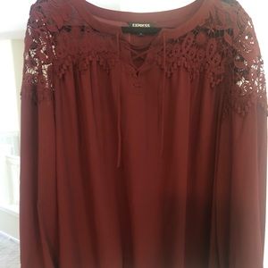 Express lace detail top